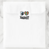 I Herz (Liebe) Runder Aufkleber (Tasche)