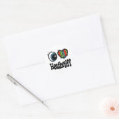 I Herz (Liebe) Runder Aufkleber (Umschlag)