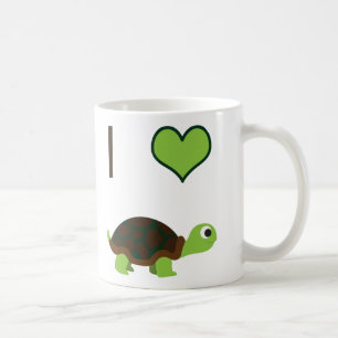 I Herz (Liebe) Schildkröten Kaffeetasse