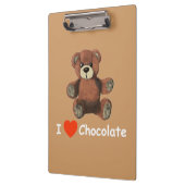 I Herz (Liebe) Schokolade Klemmbrett (Links)