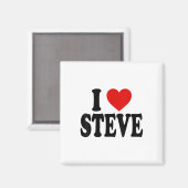 I Herz Liebe Steve _1 Magnet (Vorderseite/Rückseite)