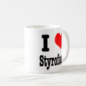 I HERZ (LIEBE) Styropor Kaffeetasse (VorderseiteRechts)