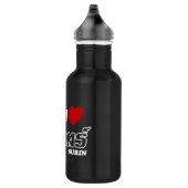 I Herz (Liebe) Surin, Isan, Thailand Edelstahlflasche (Rechts)