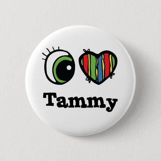I Herz (Liebe) Tammy Button (Vorderseite)