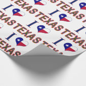 I (Herz) Liebe Texas Bluebonnet Flag Geschenkpapier (Ecke)