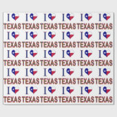 I (Herz) Liebe Texas Bluebonnet Flag Geschenkpapier (Flach)