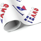 I (Herz) Liebe Texas Flag Geschenkpapier (Rolleneckpunkt)