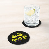 I Herz (Liebe) Thai Gelbe Curry Runder Pappuntersetzer (Vor Ort)