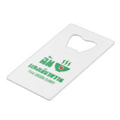 I Herz (Liebe) Thai Green Curry Geldbeutel Flaschenöffner (Rückseite Schrägansicht)