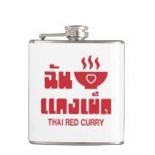I Herz (Liebe) Thai Red Curry Flachmann (Vorderseite)