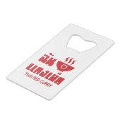 I Herz (Liebe) Thai Red Curry Geldbeutel Flaschenöffner (Rückseite Schrägansicht)