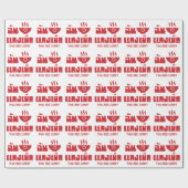I Herz (Liebe) Thai Red Curry Geschenkpapier (Flach)