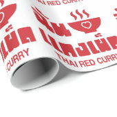 I Herz (Liebe) Thai Red Curry Geschenkpapier (Rolleneckpunkt)