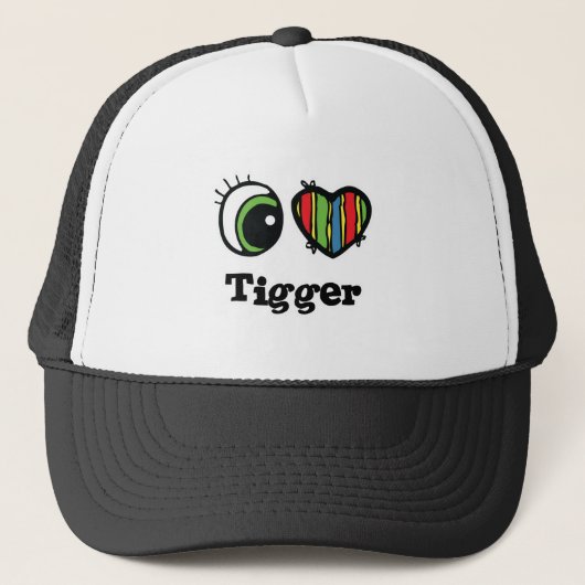 I Herz (Liebe) Tigger Truckerkappe (Vorderseite)