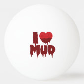 I Herz (Liebe) Tischtennisball (Rückseite)