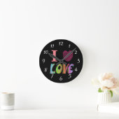 I Herz-Liebe-Uhr Runde Wanduhr (Zuhause)