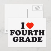 I Herz / Liebe Vierter Grad Postkarte (Vorne/Hinten)