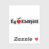 I Herz (Liebe) Vulkane [Ég Elska Eldfjöll] Aufkleber (Blatt)