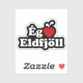 I Herz (Liebe) Vulkane [Ég Elska Eldfjöll] Aufkleber (Blatt)