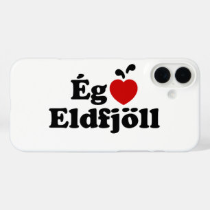 I Herz (Liebe) Vulkane [Ég Elska Eldfjöll] iPhone 16 Plus Hülle
