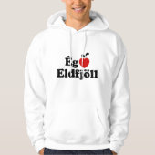 I Herz (Liebe) Vulkane [Ég Elska Eldfjöll] Hoodie (Vorderseite)