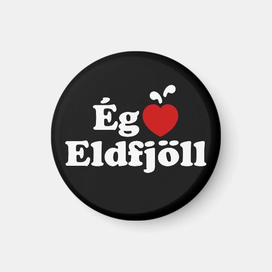 I Herz (Liebe) Vulkane [Ég Elska Eldfjöll] Magnet (Vorne)