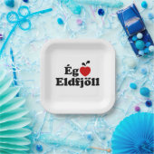 I Herz (Liebe) Vulkane [Ég Elska Eldfjöll] Pappteller (Party)