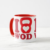 I Herz (Liebe) WOD - Tasse (Vorderseite Links)