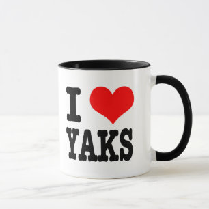 I HERZ (LIEBE) YAKS TASSE