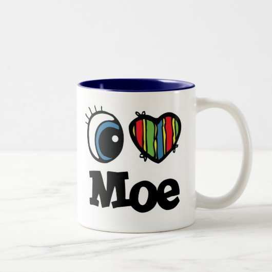 I Herz (Liebe) Zweifarbige Tasse (Rechts)
