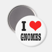 I HERZ (LIEBE) Zwerge Magnet (Vorderseite/Rückseite)