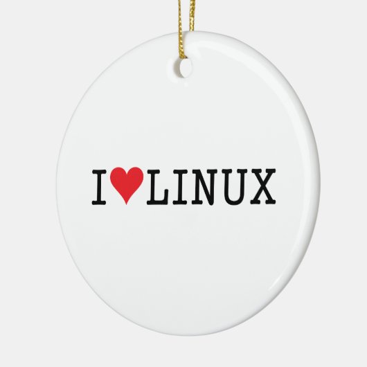 I Herz Linux 2 Keramikornament (Links)