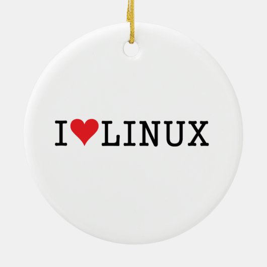 I Herz Linux 2 Keramikornament (Hinten)