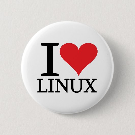 I Herz Linux Button (Vorderseite)