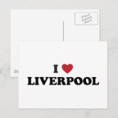 I Herz Liverpool England Postkarte (Vorne/Hinten)