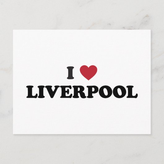 I Herz Liverpool England Postkarte (Vorderseite)