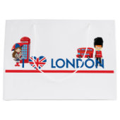 I Herz London mit Telefonzelle-Bus und mehr Große Geschenktüte (Vorderseite)