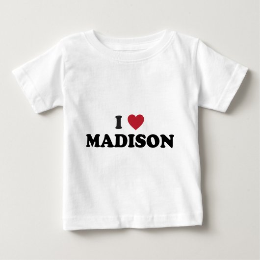 I Herz Madison Wisconsin Baby T-shirt (Vorderseite)