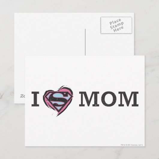 I Herz Mama Postkarte (Vorne/Hinten)