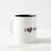 I Herz Mama Zweifarbige Tasse (Vorderseite Links)