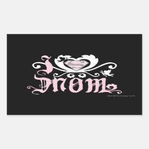 I Herz-Mamma-Rosa Rechteckiger Aufkleber