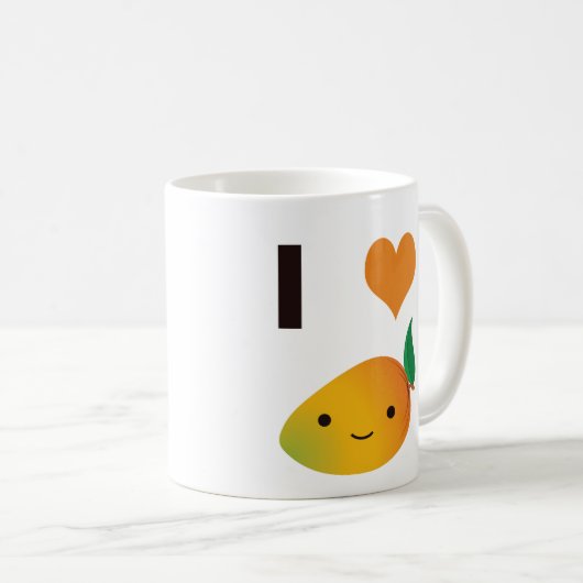 I Herz-Mango Kaffeetasse (VorderseiteRechts)