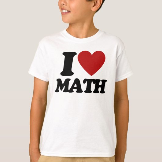 I Herz-Mathematik T-Shirt (Vorderseite)