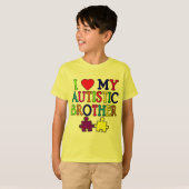 I Herz mein autistischer Bruder T-Shirt (Vorne ganz)