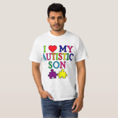 I Herz mein autistischer Sohn T-Shirt (Vorne ganz)