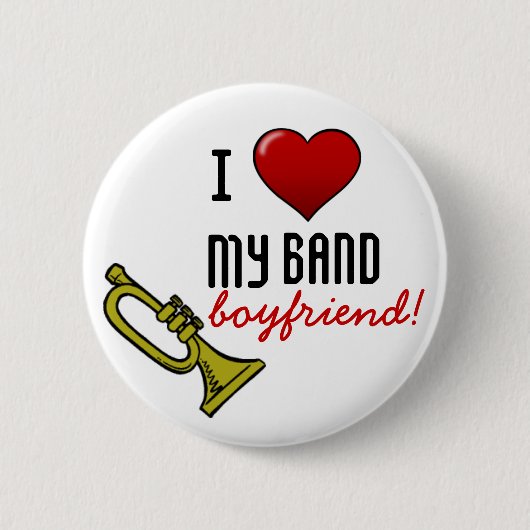 I Herz mein Band-Freund Button (Vorderseite)