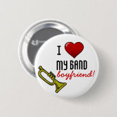 I Herz mein Band-Freund Button (Vorne & Hinten)