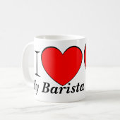 I Herz mein Barista Kaffeetasse (Vorderseite Links)