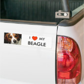 I Herz MEIN BEAGLE Autoaufkleber (Auf Lkw)