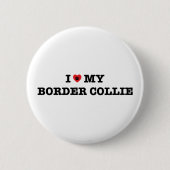 I Herz mein Border-Collie-Knopf Button (Vorderseite)